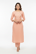 Peach Women's Kurti - Front