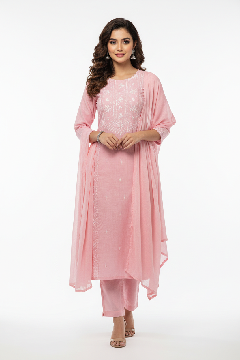 Pink Women's Kurti - Front