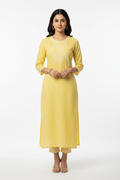 Yellow Women's Kurti - Front